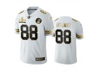 Men Tony Gonzalez Chiefs White Super Bowl LIV Golden Edition Jersey