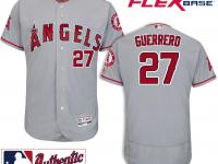 Men Vladimir Guerrero Los Angeles Angels Road Authentic On-Field Flexbase Jersey by Majestic