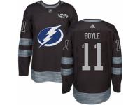 Men's Adidas Tampa Bay Lightning #11 Brian Boyle Premier Black 1917-2017 100th Anniversary NHL Jersey