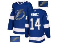 Men's Adidas Tampa Bay Lightning #14 Chris Kunitz Royal Blue Authentic Fashion Gold NHL Jersey