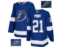 Men's Adidas Tampa Bay Lightning #21 Brayden Point Royal Blue Authentic Fashion Gold NHL Jersey