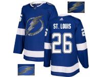 Men's Adidas Tampa Bay Lightning #26 Martin St. Louis Royal Blue Authentic Fashion Gold NHL Jersey