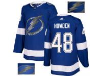Men's Adidas Tampa Bay Lightning #48 Brett Howden Royal Blue Authentic Fashion Gold NHL Jersey
