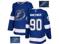 Men's Adidas Tampa Bay Lightning #90 Vladislav Namestnikov Royal Blue Authentic Fashion Gold NHL Jersey