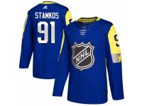 Men's Adidas Tampa Bay Lightning #91 Steven Stamkos Authentic Royal Blue 2018 All-Star Atlantic Division NHL Jersey