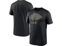 Men's Kansas City Chiefs 2020 Black Salute To Service Performance NFL T-Shirt