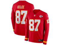 Men's Kansas City Chiefs Travis Kelce Nike Red Therma Long Sleeve Jersey