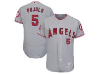Men's Los Angeles Angels Albert Pujols Majestic Gray Road Authentic Collection Flex Base Player Jersey