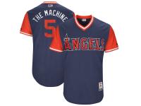 Men's Los Angeles Angels Albert Pujols The Machine Majestic Navy 2017 Players Weekend Jersey