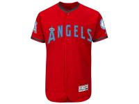 Men's Los Angeles Angels of Anaheim Majestic Scarlet Fashion 2016 Father's Day Flex Base Team Jersey