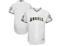 Men's Los Angeles Angels of Anaheim Majestic White 2017 Memorial Day Authentic Collection Flex Base Team Jersey