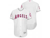 Men's Los Angeles Angels of Anaheim Majestic White Home 2016 Mother's Day FlexBase Team Jersey