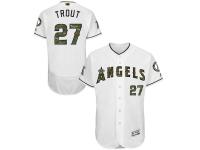 Men's Los Angeles Angels of Anaheim Mike Trout Majestic White Fashion 2016 Memorial Day Flex Base Jersey
