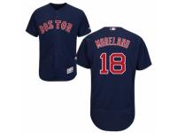 Men's Majestic Boston Red Sox #18 Mitch Moreland Navy Blue Flexbase Authentic Collection MLB Jersey