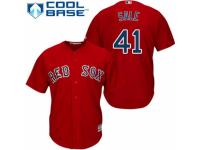 Men's Majestic Boston Red Sox #41 Chris Sale Red Alternate Home Cool Base MLB Jersey