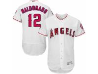 Men's Majestic Los Angeles Angels of Anaheim #12 Martin Maldonado White Flexbase Authentic Collection MLB Jersey