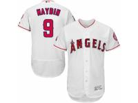 Men's Majestic Los Angeles Angels of Anaheim #9 Cameron Maybin White Flexbase Authentic Collection MLB Jersey