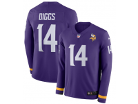 Men's Minnesota Vikings Nike Purple Long Sleeve Jersey Customized with Any Name Any Number