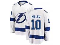 Men's NHL Tampa Bay Lightning #10 J.T. Miller Breakaway Away Jersey White