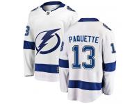 Men's NHL Tampa Bay Lightning #13 Cedric Paquette Breakaway Away Jersey White