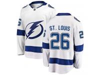 Men's NHL Tampa Bay Lightning #26 Martin St. Louis Breakaway Away Jersey White