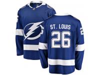Men's NHL Tampa Bay Lightning #26 Martin St. Louis Breakaway Home Jersey Blue