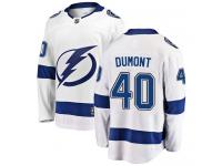Men's NHL Tampa Bay Lightning #40 Gabriel Dumont Breakaway Away Jersey White