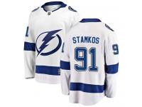 Men's NHL Tampa Bay Lightning #91 Steven Stamkos Breakaway Away Jersey White