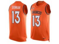 Men's Nike Denver Broncos #13 Trevor Siemian Orange Player Name & Number Tank Top NFL Jersey