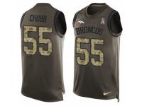 Men's Nike Denver Broncos #55 Bradley Chubb Green Salute to Service Tank Top NFL Jersey