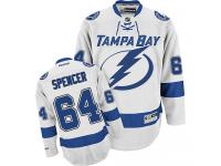 Men's Reebok NHL Tampa Bay Lightning #64 Matthew Spencer Authentic Away Jersey White Reebok