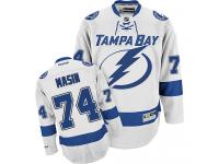 Men's Reebok NHL Tampa Bay Lightning #74 Dominik Masin Authentic Away Jersey White Reebok