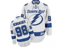 Men's Reebok NHL Tampa Bay Lightning #98 Mikhail Sergachev Authentic Away Jersey White Reebok
