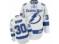 Men's Reebok Tampa Bay Lightning #30 Ben Bishop Premier White Away NHL Jersey