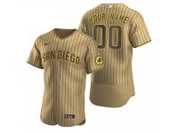 Men's San Diego Padres Custom Nike Tan Brown Alternate Jersey
