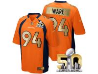Men's Superbowl 50 Denver Broncos #94 DeMarcus Ware Team Color Jersey
