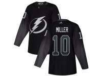 Men's Tampa Bay Lightning #10 J.T. Miller Black Alternate Authentic Hockey Jersey