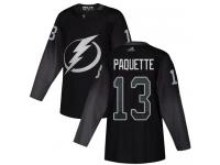 Men's Tampa Bay Lightning #13 Cedric Paquette Black Alternate Authentic Hockey Jersey