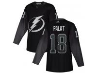 Men's Tampa Bay Lightning #18 Ondrej Palat Black Alternate Authentic Hockey Jersey