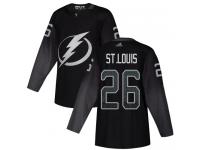 Men's Tampa Bay Lightning #26 Martin St. Louis Black Alternate Authentic Hockey Jersey