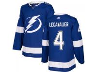 Men's Tampa Bay Lightning #4 Vincent Lecavalier adidas Blue Authentic Jersey