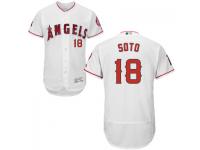 MLB Los Angeles Angels #18 Geovany Soto Men White Authentic Flexbase Collection Jersey