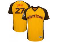 MLB Los Angeles Angels #27 Mike Trout Youth Majestic 2016 All-Star Cool Base Brown Jersey
