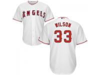 MLB Los Angeles Angels #33 C.J. Wilson Men White Cool Base Jersey