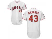 MLB Los Angeles Angels #43 Garrett Richards Men White Authentic Flexbase Collection Jersey