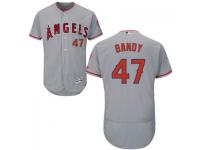 MLB Los Angeles Angels #47 Jett Bandy Men Grey Authentic Flexbase Collection Jersey