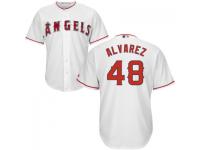 MLB Los Angeles Angels #48 Jose Alvarez Men White Cool Base Jersey