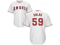 MLB Los Angeles Angels #59 Fernando Salas Men White Cool Base Jersey