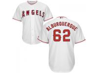 MLB Los Angeles Angels #62 Al Alburquerque Men White Cool Base Jersey