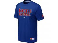 MLB Men Los Angeles Angels Of Anaheim Nike Practice T-Shirt - Blue
